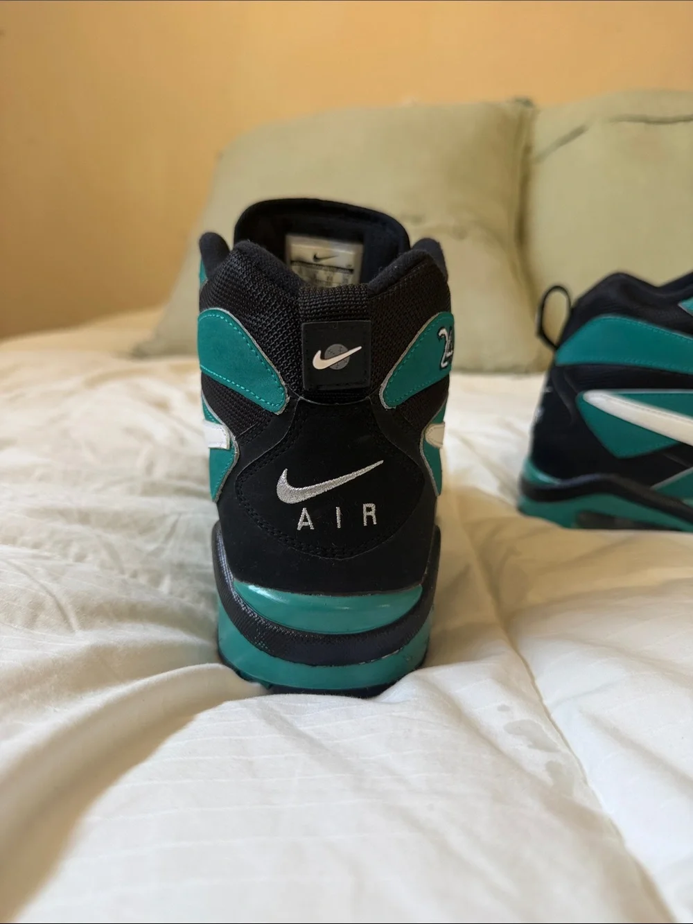Nike Ken Griffey JR Black and Teal High-Top Sneakers